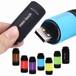 Mini 0.3W lampe LED USB torche avec porte-clés